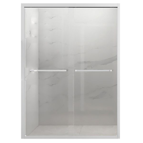 Semi Frameless Double Sliding Shower Door Clear Glass Shower Screen Clearhalo 'Bathroom Remodel & Bathroom Fixtures' 'Home Improvement' 'home_improvement' 'home_improvement_shower_tub_doors' 'Shower and Tub Doors' 'shower_tub_doors' 'Showers & Bathtubs' 1200x1200_7f444ba2-2e10-48d4-9f92-a48d9e028f8d