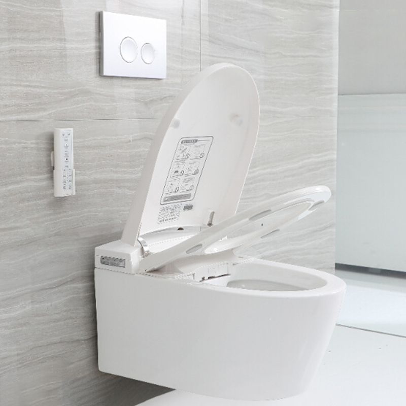 Contemporary Wall Hung Toilet Set Elongated Bowl Shape Smart Bidet Clearhalo 'Bathroom Remodel & Bathroom Fixtures' 'Bidets' 'Home Improvement' 'home_improvement' 'home_improvement_bidets' 'Toilets & Bidets' 1200x1200_7f70027c-66f7-42db-bf48-98acedc9f9a3