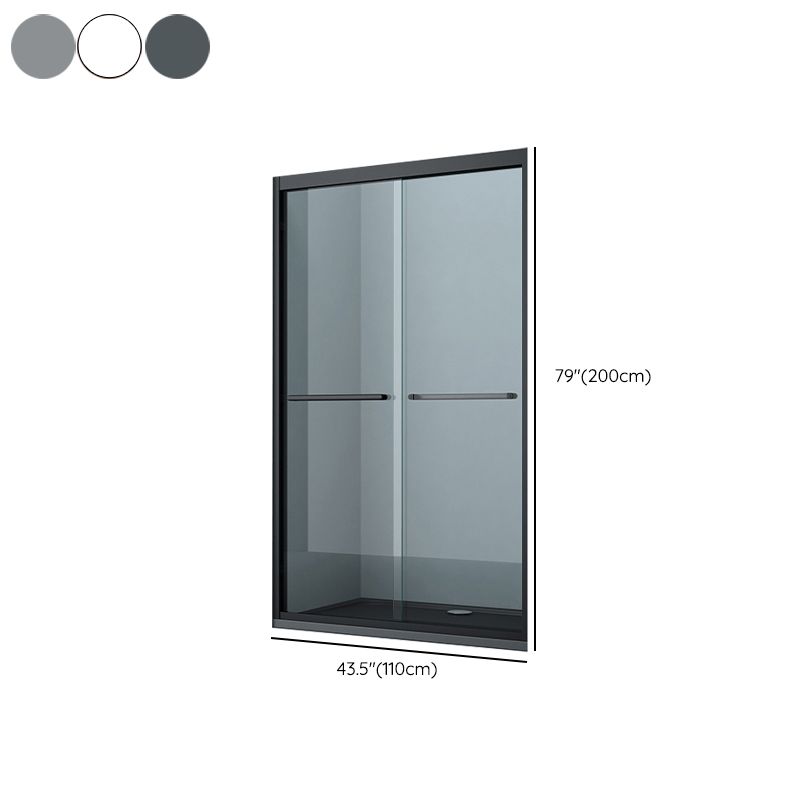 Transparent Double Shower Bath Door Metal Framed Glass Shower Door Clearhalo 'Bathroom Remodel & Bathroom Fixtures' 'Home Improvement' 'home_improvement' 'home_improvement_shower_tub_doors' 'Shower and Tub Doors' 'shower_tub_doors' 'Showers & Bathtubs' 1200x1200_7f78de3a-fceb-4380-a43d-bc375b031acd