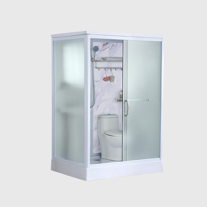 Framed Tempered Glass Shower kit with Base Included Framed Shower Stall in White Clearhalo 'Bathroom Remodel & Bathroom Fixtures' 'Home Improvement' 'home_improvement' 'home_improvement_shower_stalls_enclosures' 'Shower Stalls & Enclosures' 'shower_stalls_enclosures' 'Showers & Bathtubs' 1200x1200_7f94752a-182a-4cf5-ae39-8c77b5a49606