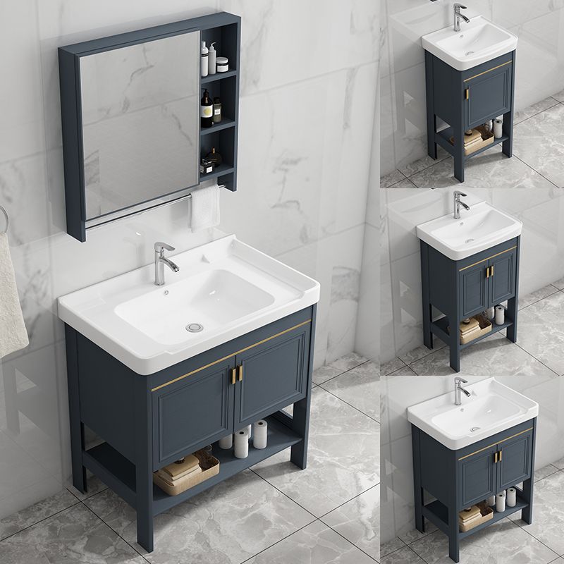 Free Standing Vanity Set Ceramic Sink Drawer Faucet Vanity with Mirror Clearhalo 'Bathroom Remodel & Bathroom Fixtures' 'Bathroom Vanities' 'bathroom_vanities' 'Home Improvement' 'home_improvement' 'home_improvement_bathroom_vanities' 1200x1200_7fa66de7-fcf2-42e1-b10e-ad63cf59096f