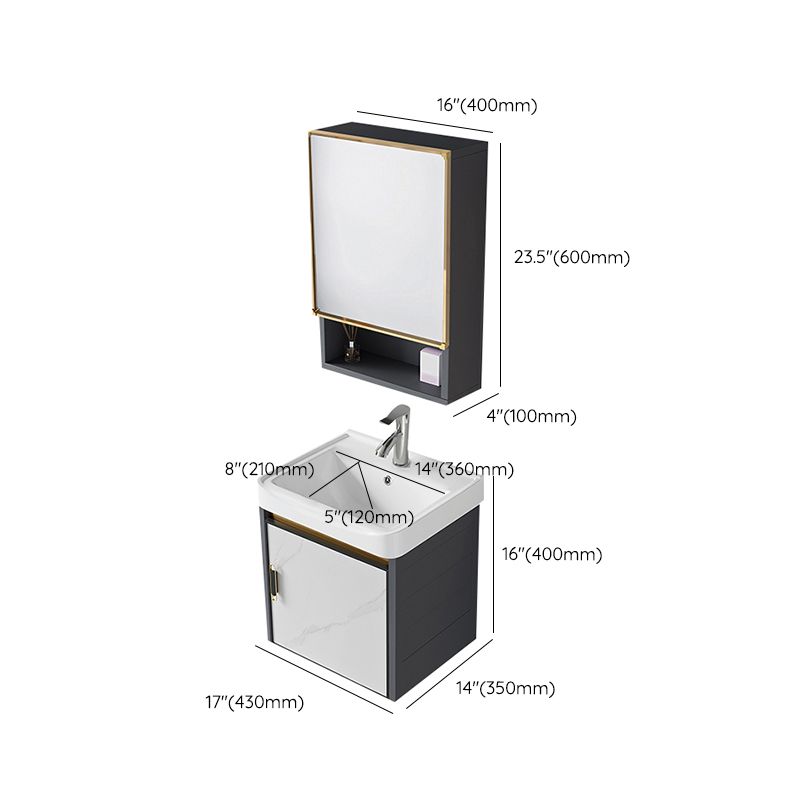 Modern Style Bath Vanity Dirt Resistant Wall Mount Bath Vanity with Faucet Clearhalo 'Bathroom Remodel & Bathroom Fixtures' 'Bathroom Vanities' 'bathroom_vanities' 'Home Improvement' 'home_improvement' 'home_improvement_bathroom_vanities' 1200x1200_7fa7a374-f5b8-4afa-b4ee-5b3f4fe267d4