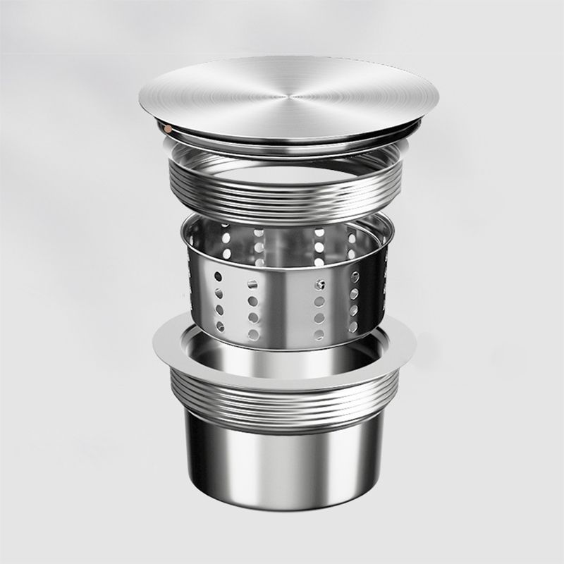 Contemporary Kitchen Sink Set Stainless Steel Friction Resistant Kitchen Sink Set Clearhalo 'Home Improvement' 'home_improvement' 'home_improvement_kitchen_sinks' 'Kitchen Remodel & Kitchen Fixtures' 'Kitchen Sinks & Faucet Components' 'Kitchen Sinks' 'kitchen_sinks' 1200x1200_7fb0cc02-6060-44be-9c93-9c0798ab691e