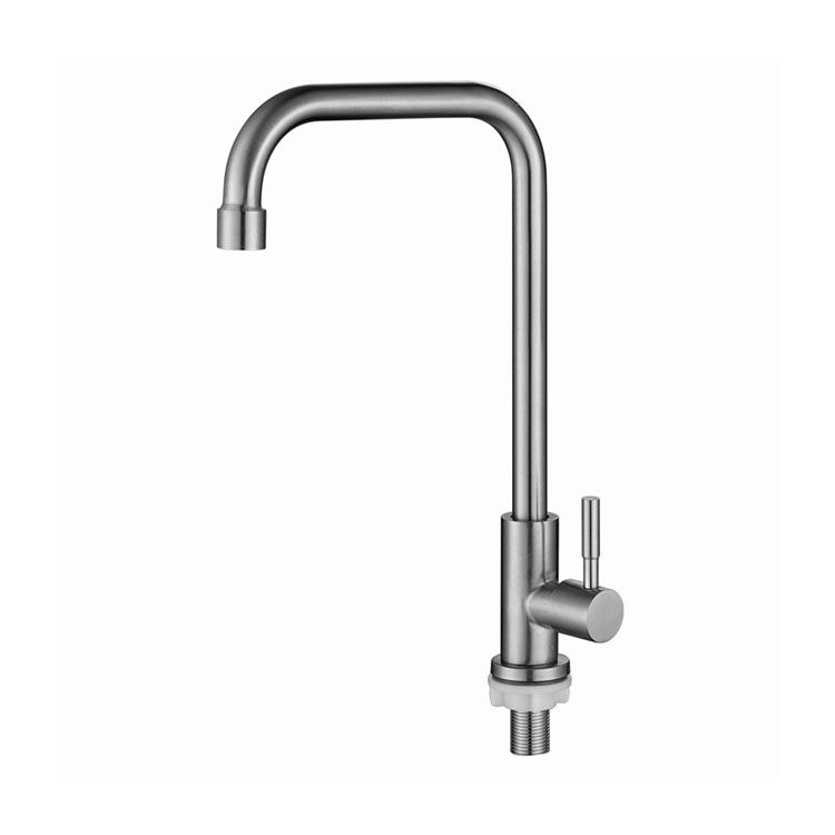 Contemporary Standard Kitchen Faucet High Arc Swivel Spout 304 Stainless Steel Faucet Clearhalo 'Home Improvement' 'home_improvement' 'home_improvement_kitchen_faucets' 'Kitchen Faucets' 'Kitchen Remodel & Kitchen Fixtures' 'Kitchen Sinks & Faucet Components' 'kitchen_faucets' 1200x1200_7fc21416-9014-4e85-8df0-09859bc8c8dc