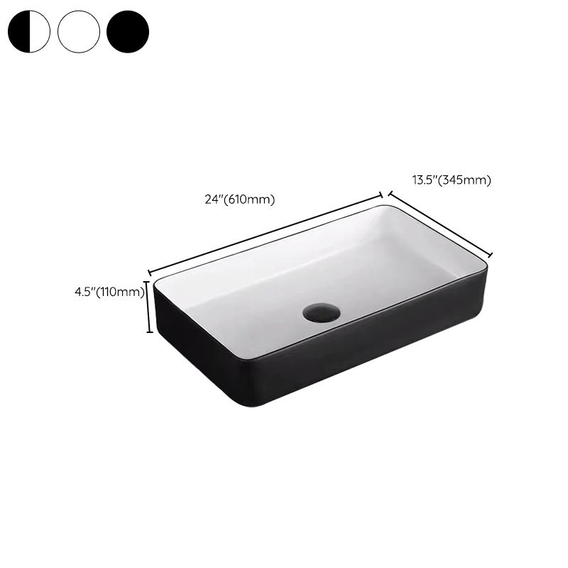 Modern Bathroom Sink Porcelain Rectangular with Pop-Up Drain and Faucet Wash Stand Clearhalo 'Bathroom Remodel & Bathroom Fixtures' 'Bathroom Sinks & Faucet Components' 'Bathroom Sinks' 'bathroom_sink' 'Home Improvement' 'home_improvement' 'home_improvement_bathroom_sink' 1200x1200_7fd4805c-9aa2-4a25-bfd0-bd8d8226be8c