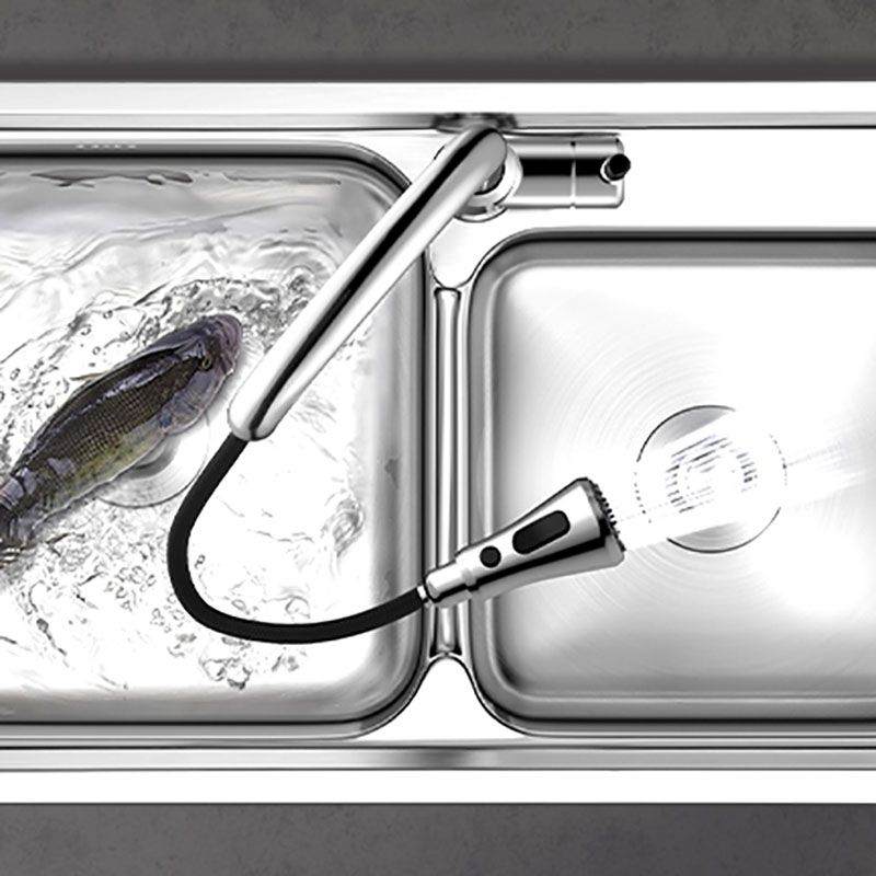 Stainless Steel Kitchen Sink Double Basin Sink with Drain Assembly Clearhalo 'Home Improvement' 'home_improvement' 'home_improvement_kitchen_sinks' 'Kitchen Remodel & Kitchen Fixtures' 'Kitchen Sinks & Faucet Components' 'Kitchen Sinks' 'kitchen_sinks' 1200x1200_7fdf3a8d-7c55-4b99-9899-51aca922d18a