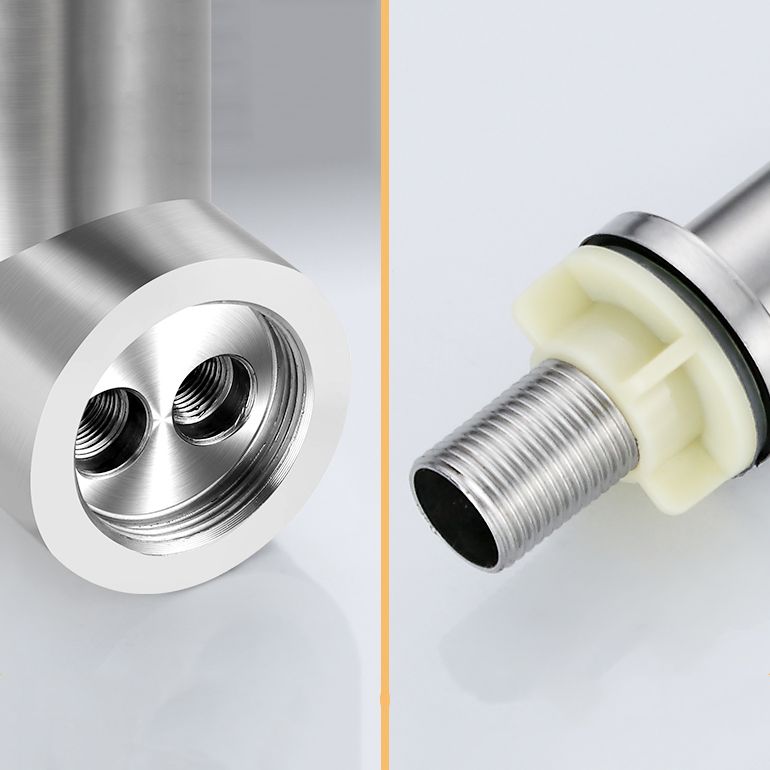 Modern Kitchen Bar Faucet 304 Stainless Steel Lever Handles High Arch Sink Faucet Clearhalo 'Home Improvement' 'home_improvement' 'home_improvement_kitchen_faucets' 'Kitchen Faucets' 'Kitchen Remodel & Kitchen Fixtures' 'Kitchen Sinks & Faucet Components' 'kitchen_faucets' 1200x1200_801922a4-54b8-4e5e-836c-6e404bdbf233