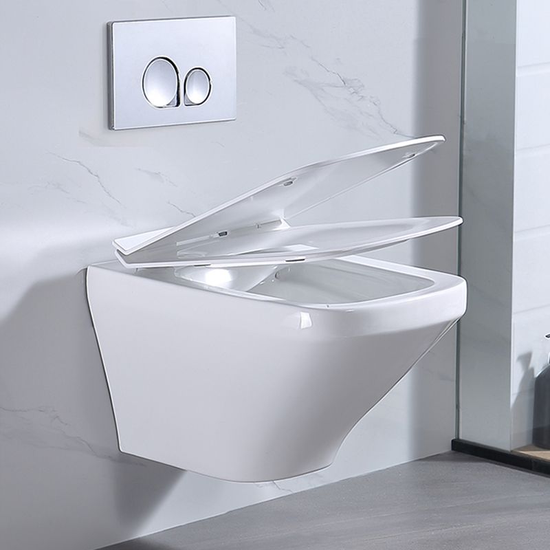 Modern Wall Hung Toilet Bowl 1-Piece Urine Toilet with Seat for Washroom Clearhalo 'Bathroom Remodel & Bathroom Fixtures' 'Home Improvement' 'home_improvement' 'home_improvement_toilets' 'Toilets & Bidets' 'Toilets' 1200x1200_8019737d-1e39-4e75-b618-a1e59773dcf4