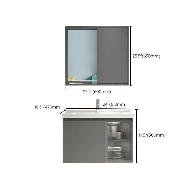 Glam Bathroom Vanity Set Wall Mount Bathroom Sink Vanity with Mirror Clearhalo 'Bathroom Remodel & Bathroom Fixtures' 'Bathroom Vanities' 'bathroom_vanities' 'Home Improvement' 'home_improvement' 'home_improvement_bathroom_vanities' 1200x1200_80312ab4-4ea5-49cb-bd3c-10171fa19fb6