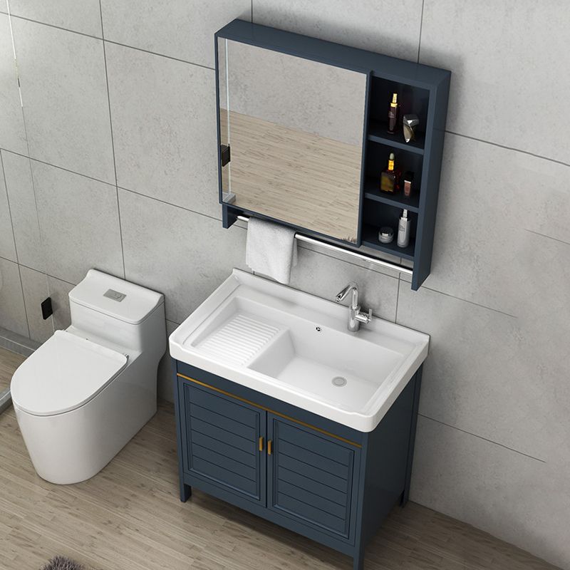 Glam Bathroom Vanity Ceramic Top with Faucet and Standalone Cabinet Vanity Set Clearhalo 'Bathroom Remodel & Bathroom Fixtures' 'Bathroom Vanities' 'bathroom_vanities' 'Home Improvement' 'home_improvement' 'home_improvement_bathroom_vanities' 1200x1200_80404ffd-cd5e-41e9-87f7-0e399c6e2177