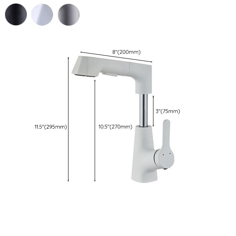 Modern Vessel Sink Faucet Copper Single Handle Retractable Low Arc Vessel Faucet Clearhalo 'Bathroom Remodel & Bathroom Fixtures' 'Bathroom Sink Faucets' 'Bathroom Sinks & Faucet Components' 'bathroom_sink_faucets' 'Home Improvement' 'home_improvement' 'home_improvement_bathroom_sink_faucets' 1200x1200_80436789-3e51-406c-afa3-9f726935d180