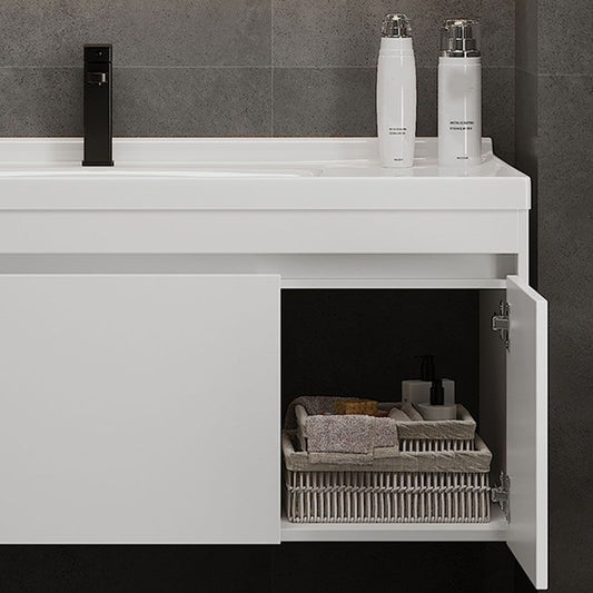White Modern Wall Mounted Standard Open Console with Sink Set Clearhalo 'Bathroom Remodel & Bathroom Fixtures' 'Bathroom Vanities' 'bathroom_vanities' 'Home Improvement' 'home_improvement' 'home_improvement_bathroom_vanities' 1200x1200_805061ae-c74a-4cf1-a822-0153fc04338e