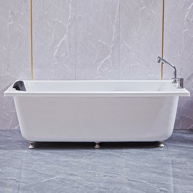 Modern Rectangular Freestanding Bath Acrylic Soaking Pop-up Drain Bathtub Clearhalo 'Bathroom Remodel & Bathroom Fixtures' 'Bathtubs' 'Home Improvement' 'home_improvement' 'home_improvement_bathtubs' 'Showers & Bathtubs' 1200x1200_80508612-c147-4280-ae11-1acde51f8c11