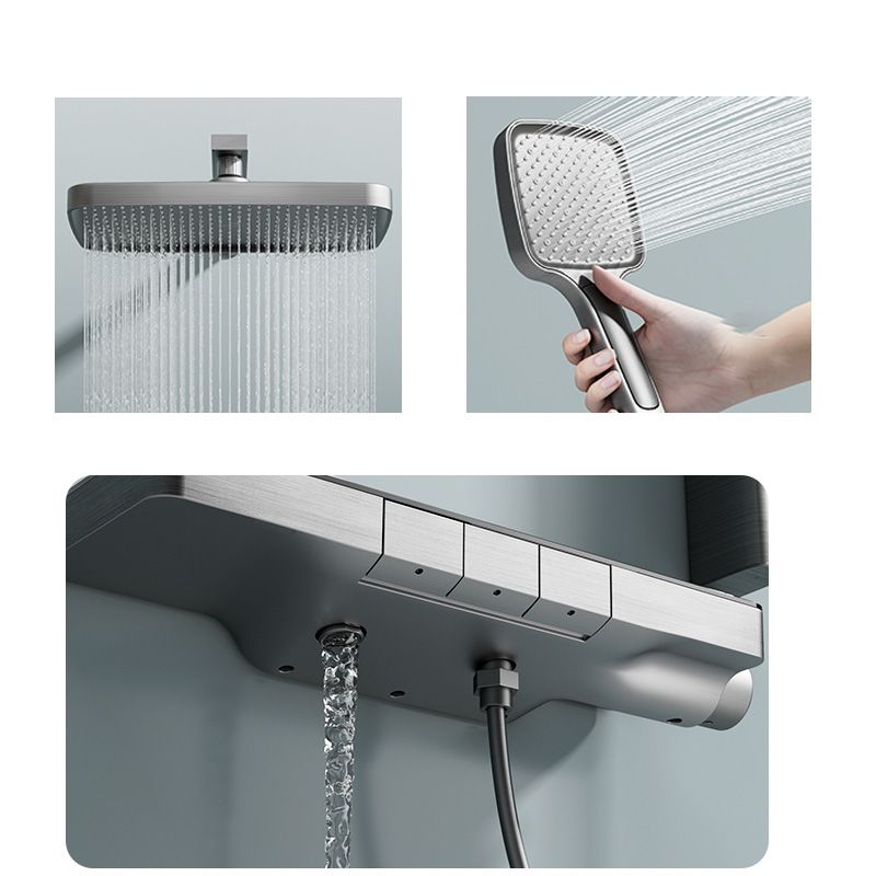 Contemporary Shower Set Handheld Shower Head Wall Mounted Shower System Clearhalo 'Bathroom Remodel & Bathroom Fixtures' 'Home Improvement' 'home_improvement' 'home_improvement_shower_faucets' 'Shower Faucets & Systems' 'shower_faucets' 'Showers & Bathtubs Plumbing' 'Showers & Bathtubs' 1200x1200_80662f0e-18c2-4f12-983d-085631a569ca