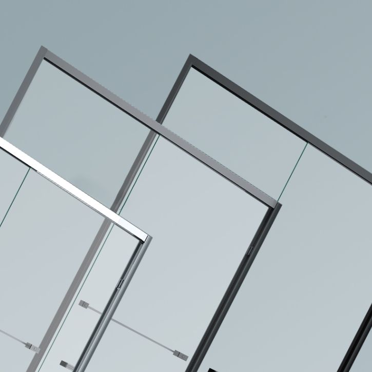 Semi Frameless Double Sliding Shower Door Tempered Glass Shower Door Clearhalo 'Bathroom Remodel & Bathroom Fixtures' 'Home Improvement' 'home_improvement' 'home_improvement_shower_tub_doors' 'Shower and Tub Doors' 'shower_tub_doors' 'Showers & Bathtubs' 1200x1200_806bc409-54bb-4f7e-b4dd-2d30c3287a7a