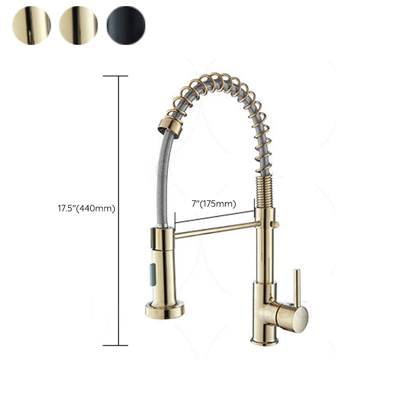 Modern Farmhouse Spring Spout One Lever Kitchen Faucet High Arch Water Filler Clearhalo 'Home Improvement' 'home_improvement' 'home_improvement_kitchen_faucets' 'Kitchen Faucets' 'Kitchen Remodel & Kitchen Fixtures' 'Kitchen Sinks & Faucet Components' 'kitchen_faucets' 1200x1200_8076b73f-d369-4884-aa60-c3a48bec5db7