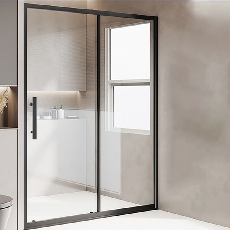 One-shaped Sliding Shower Bath Door Transparent Tempered Glass Shower Door Clearhalo 'Bathroom Remodel & Bathroom Fixtures' 'Home Improvement' 'home_improvement' 'home_improvement_shower_tub_doors' 'Shower and Tub Doors' 'shower_tub_doors' 'Showers & Bathtubs' 1200x1200_80931a23-dc38-4cdc-8b91-33d6fe717a70