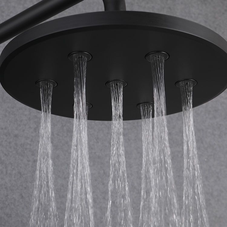 Black Shower Set Round Swivel Faucet Lever Handle Two Shower Head Shower System Clearhalo 'Bathroom Remodel & Bathroom Fixtures' 'Home Improvement' 'home_improvement' 'home_improvement_shower_faucets' 'Shower Faucets & Systems' 'shower_faucets' 'Showers & Bathtubs Plumbing' 'Showers & Bathtubs' 1200x1200_80ad24fc-c550-4c8f-829d-353d296f2d3c