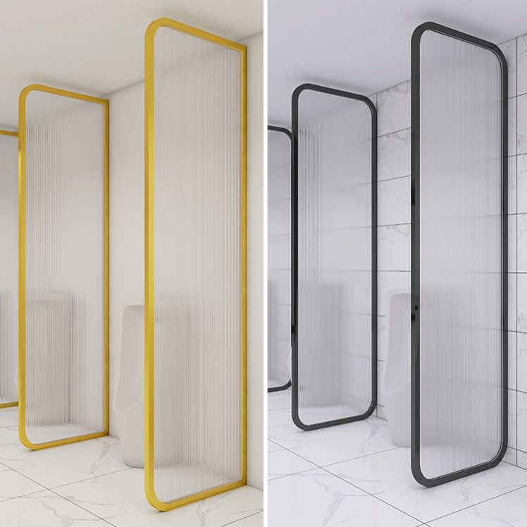 Black and Gold Fixed Glass Panel Framed Single Fixed Bath Fixed Panel Clearhalo 'Bathroom Remodel & Bathroom Fixtures' 'Home Improvement' 'home_improvement' 'home_improvement_shower_tub_doors' 'Shower and Tub Doors' 'shower_tub_doors' 'Showers & Bathtubs' 1200x1200_80b00a81-5450-40bf-92b3-e17d998a31d1