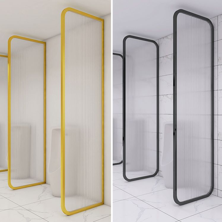 Black and Gold Fixed Glass Panel Framed Single Fixed Bath Fixed Panel Clearhalo 'Bathroom Remodel & Bathroom Fixtures' 'Home Improvement' 'home_improvement' 'home_improvement_shower_tub_doors' 'Shower and Tub Doors' 'shower_tub_doors' 'Showers & Bathtubs' 1200x1200_80b00a81-5450-40bf-92b3-e17d998a31d1