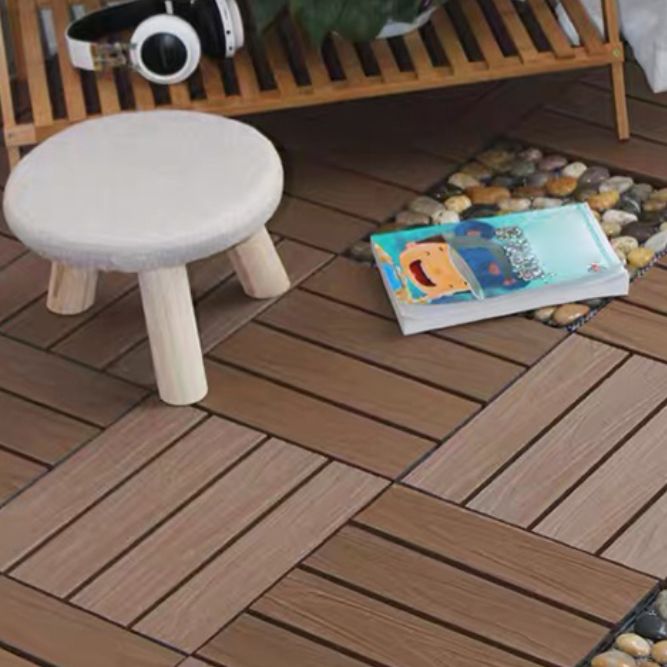 Outdoor Patio Decktile 11.8" x 11.8" Composite Decking Tiles Clearhalo 'Home Improvement' 'home_improvement' 'home_improvement_outdoor_deck_tiles_planks' 'Outdoor Deck Tiles & Planks' 'Outdoor Flooring & Tile' 'Outdoor Remodel' 'outdoor_deck_tiles_planks' 1200x1200_80c44beb-d97e-4a6c-8545-bcec8fe2471c