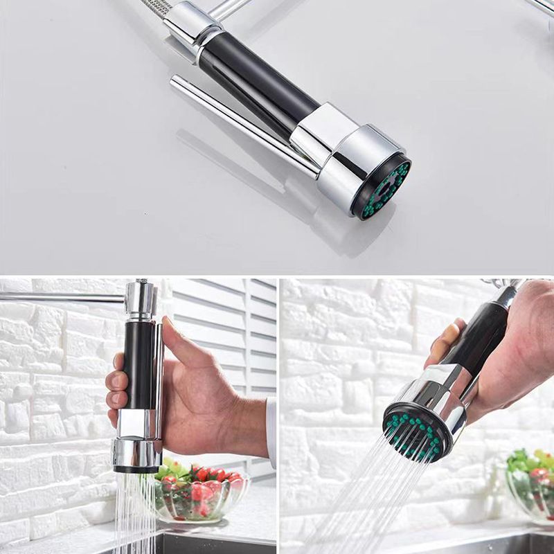 Modern 1-Handle Faucet Touchless Spring Spout Standard Kitchen Faucet Clearhalo 'Home Improvement' 'home_improvement' 'home_improvement_kitchen_faucets' 'Kitchen Faucets' 'Kitchen Remodel & Kitchen Fixtures' 'Kitchen Sinks & Faucet Components' 'kitchen_faucets' 1200x1200_80fe472c-05f7-4723-88b4-97a7e92bf9b6