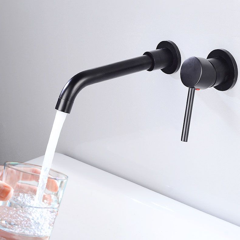 Wall Mounted Metal Tub Filler One Handle Rotatable Tub Faucet Trim Clearhalo 'Bathroom Remodel & Bathroom Fixtures' 'Bathtub Faucets' 'bathtub_faucets' 'Home Improvement' 'home_improvement' 'home_improvement_bathtub_faucets' 1200x1200_8107f32f-5781-4334-aebd-3814239dab6c