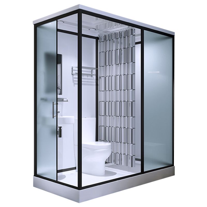 Bathroom Shower Stall Framed Single Sliding Rectangular Shower Enclosure Clearhalo 'Bathroom Remodel & Bathroom Fixtures' 'Home Improvement' 'home_improvement' 'home_improvement_shower_stalls_enclosures' 'Shower Stalls & Enclosures' 'shower_stalls_enclosures' 'Showers & Bathtubs' 1200x1200_810db174-37b7-4fdf-816e-16bccfa0ebf2