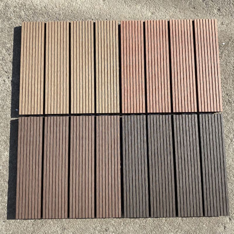 12" X 12" PVC 6-Slat Square Patio Tiles Snap Fit Installation Outdoor Flooring Tiles Clearhalo 'Home Improvement' 'home_improvement' 'home_improvement_outdoor_deck_tiles_planks' 'Outdoor Deck Tiles & Planks' 'Outdoor Flooring & Tile' 'Outdoor Remodel' 'outdoor_deck_tiles_planks' 1200x1200_81197840-9c2e-485e-ab62-48220cbb5975