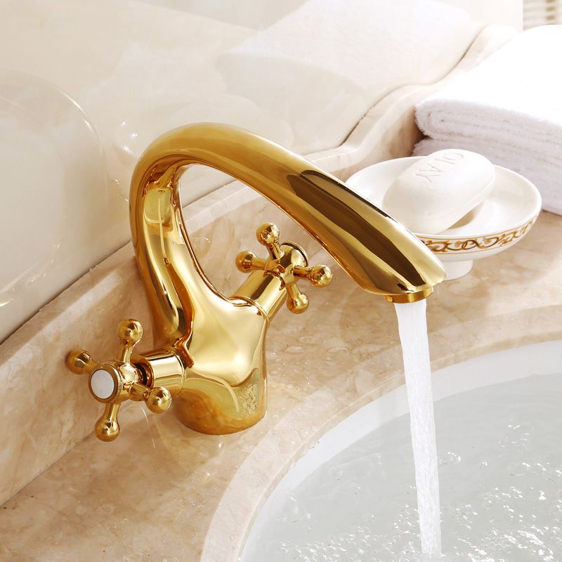 Industrial Centerset Bathroom Sink Faucet Vintage Cross Handles Lavatory Faucet Clearhalo 'Bathroom Remodel & Bathroom Fixtures' 'Bathroom Sink Faucets' 'Bathroom Sinks & Faucet Components' 'bathroom_sink_faucets' 'Home Improvement' 'home_improvement' 'home_improvement_bathroom_sink_faucets' 1200x1200_8129157a-0e92-4e74-9d61-b2434cd6b500