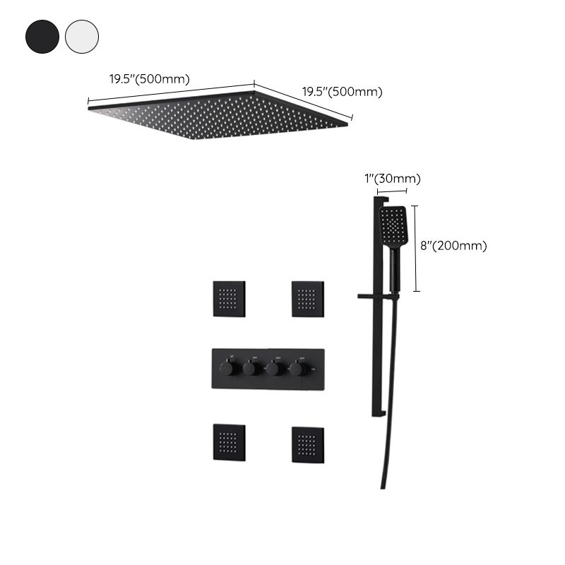 Modern Shower Trim Brass Slide Bar Included Adjustable Shower Head Shower Combo Clearhalo 'Bathroom Remodel & Bathroom Fixtures' 'Home Improvement' 'home_improvement' 'home_improvement_shower_faucets' 'Shower Faucets & Systems' 'shower_faucets' 'Showers & Bathtubs Plumbing' 'Showers & Bathtubs' 1200x1200_812d8410-1647-42d0-8883-9fbbc9997c08