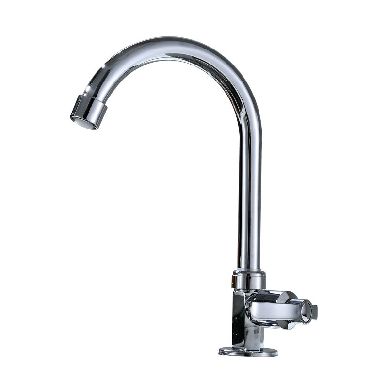 Contemporary Single Handle Faucet Standard Kitchen Faucet Pull down 1-Hold Water Filler Clearhalo 'Home Improvement' 'home_improvement' 'home_improvement_kitchen_faucets' 'Kitchen Faucets' 'Kitchen Remodel & Kitchen Fixtures' 'Kitchen Sinks & Faucet Components' 'kitchen_faucets' 1200x1200_8143096b-d24b-4330-907b-88c1b1c209ee