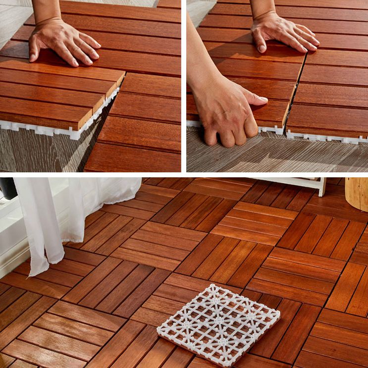 Snapping Patio Flooring Tiles Wood Patio Flooring Tiles with Waterproof Clearhalo 'Home Improvement' 'home_improvement' 'home_improvement_outdoor_deck_tiles_planks' 'Outdoor Deck Tiles & Planks' 'Outdoor Flooring & Tile' 'Outdoor Remodel' 'outdoor_deck_tiles_planks' 1200x1200_814bde97-9b4e-4b83-b51a-9670349d241d