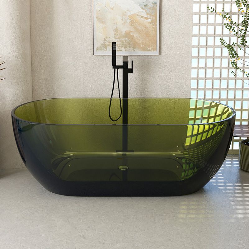 Oval Soaking Bathtub Freestanding Antique Finish Modern Bath Tub Clearhalo 'Bathroom Remodel & Bathroom Fixtures' 'Bathtubs' 'Home Improvement' 'home_improvement' 'home_improvement_bathtubs' 'Showers & Bathtubs' 1200x1200_8152d907-0cbe-4fa6-a104-da097f592744