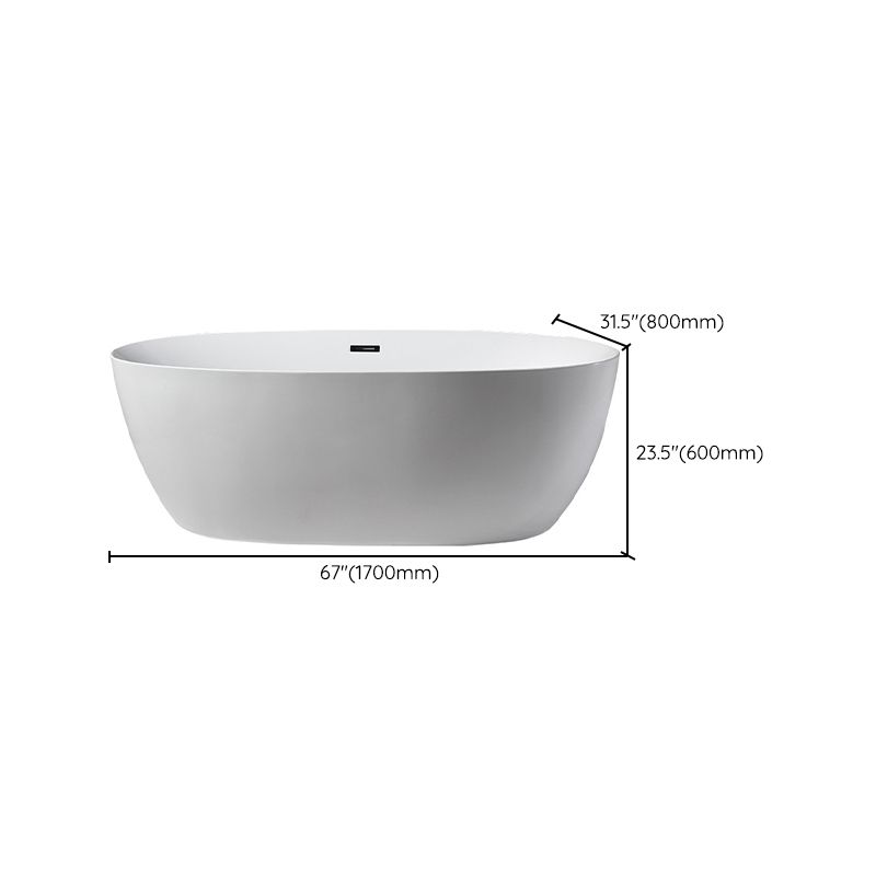 Modern Freestanding Soaking Bathtub Acrylic 23.62" Tall White Bathtub Clearhalo 'Bathroom Remodel & Bathroom Fixtures' 'Bathtubs' 'Home Improvement' 'home_improvement' 'home_improvement_bathtubs' 'Showers & Bathtubs' 1200x1200_815a9cbe-ea57-4751-a710-1163eb229146