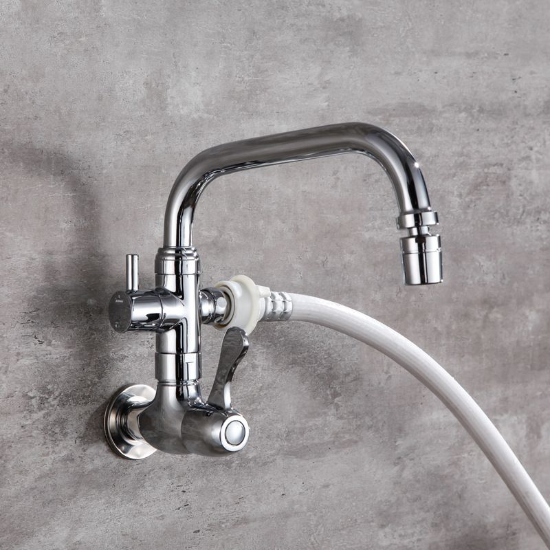 Modern Faucets 2-Handle and 1-Hole Copper Wall Mounted Pot Filler Faucet Clearhalo 'Home Improvement' 'home_improvement' 'home_improvement_kitchen_faucets' 'Kitchen Faucets' 'Kitchen Remodel & Kitchen Fixtures' 'Kitchen Sinks & Faucet Components' 'kitchen_faucets' 1200x1200_81627d89-350c-4c90-9759-0121ca1c2b0c