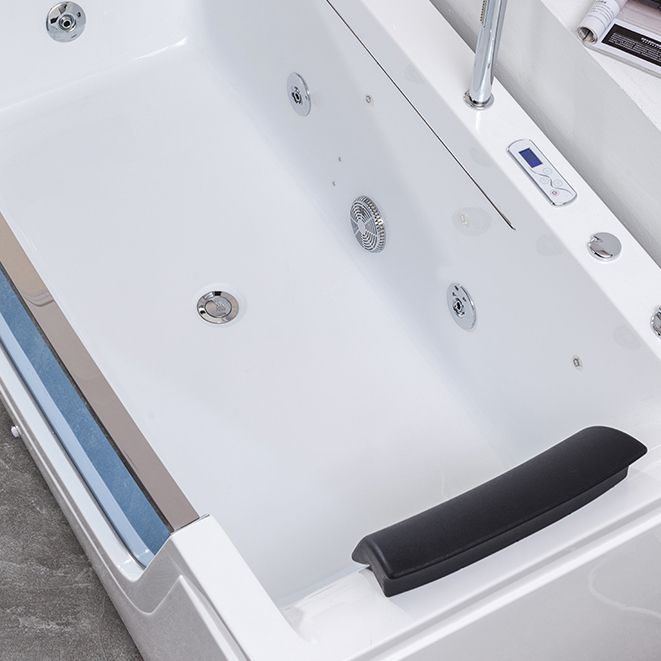 Stand Alone White Bathtub Acrylic Rectangular Modern Center Bath Clearhalo 'Bathroom Remodel & Bathroom Fixtures' 'Bathtubs' 'Home Improvement' 'home_improvement' 'home_improvement_bathtubs' 'Showers & Bathtubs' 1200x1200_81657b7f-d89f-4bcc-9804-80e92e276bf6