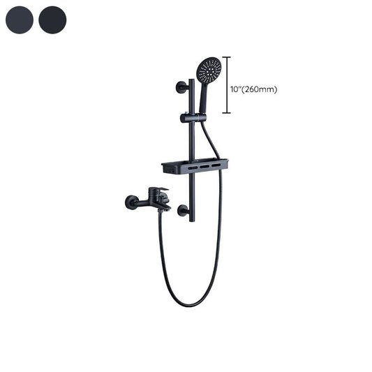 Brass Wall Mounted Shower System Single Hand Shower with Lever Handle Clearhalo 'Bathroom Remodel & Bathroom Fixtures' 'Home Improvement' 'home_improvement' 'home_improvement_shower_faucets' 'Shower Faucets & Systems' 'shower_faucets' 'Showers & Bathtubs Plumbing' 'Showers & Bathtubs' 1200x1200_81776b4d-0336-40cb-ac62-d059d03b25ea
