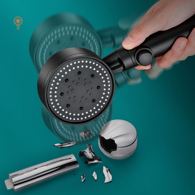 Round Handheld Shower Head Modern Plastic Shower Head with Self-Cleaning Clearhalo 'Bathroom Remodel & Bathroom Fixtures' 'Home Improvement' 'home_improvement' 'home_improvement_shower_heads' 'Shower Heads' 'shower_heads' 'Showers & Bathtubs Plumbing' 'Showers & Bathtubs' 1200x1200_8181f47b-062a-43bd-ab27-1c25103e50a4