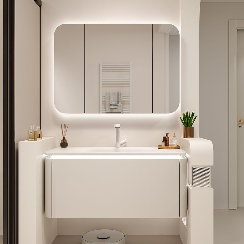 Wall Mount Faucet Included Bathroom Sink Vanity with Mirror Sink Clearhalo 'Bathroom Remodel & Bathroom Fixtures' 'Bathroom Vanities' 'bathroom_vanities' 'Home Improvement' 'home_improvement' 'home_improvement_bathroom_vanities' 1200x1200_81875c7b-c02f-49ad-80ad-89ea7e3b77bc