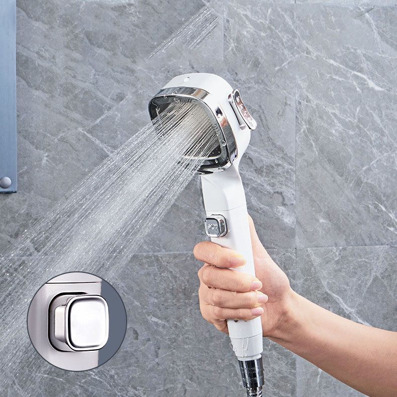 4-Setting Pressurized Shower One-button Water-stop Hand-held Shower Head Clearhalo 'Bathroom Remodel & Bathroom Fixtures' 'Home Improvement' 'home_improvement' 'home_improvement_shower_heads' 'Shower Heads' 'shower_heads' 'Showers & Bathtubs Plumbing' 'Showers & Bathtubs' 1200x1200_819074ba-1581-4b8d-a55e-f1116f02ae96