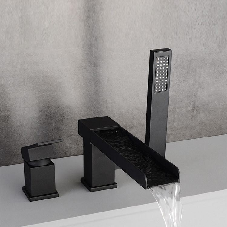 Modern Full Copper Deck Mounted Bath Faucet Trim Fixed Split Faucet Set Clearhalo 'Bathroom Remodel & Bathroom Fixtures' 'Bathtub Faucets' 'bathtub_faucets' 'Home Improvement' 'home_improvement' 'home_improvement_bathtub_faucets' 1200x1200_819c1851-551d-4c15-8694-2e787ad538c5