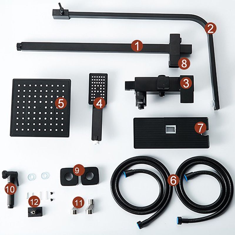 Black Shower Set Full Constant Temperature Copper Bathroom Lift Bath Booster Shower Head Clearhalo 'Bathroom Remodel & Bathroom Fixtures' 'Home Improvement' 'home_improvement' 'home_improvement_shower_faucets' 'Shower Faucets & Systems' 'shower_faucets' 'Showers & Bathtubs Plumbing' 'Showers & Bathtubs' 1200x1200_81af2a0d-e565-459f-a258-4d4da916dfb0