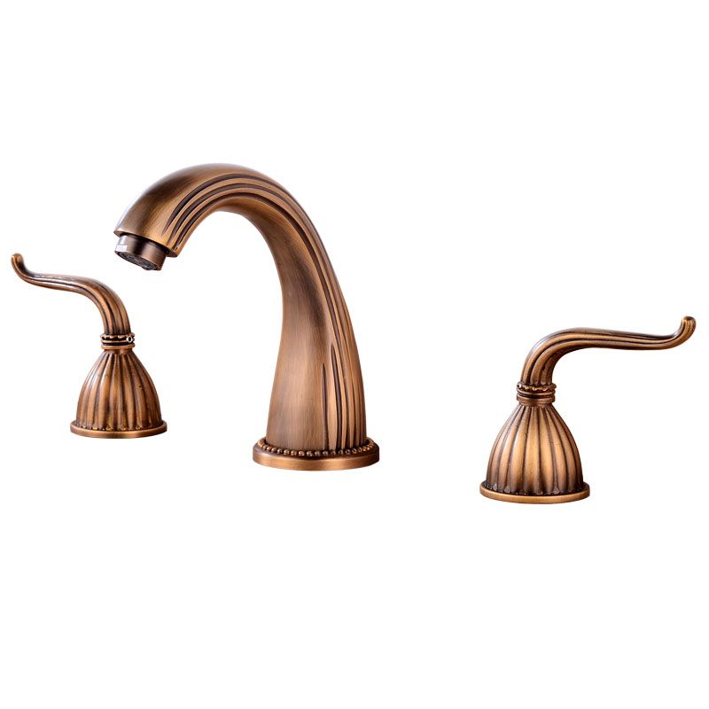 Widespread Bathroom Faucet 3 Holes Circular Vessel Sink Faucet Clearhalo 'Bathroom Remodel & Bathroom Fixtures' 'Bathroom Sink Faucets' 'Bathroom Sinks & Faucet Components' 'bathroom_sink_faucets' 'Home Improvement' 'home_improvement' 'home_improvement_bathroom_sink_faucets' 1200x1200_81d56d8e-f28b-4c75-9321-408a0d704b5a