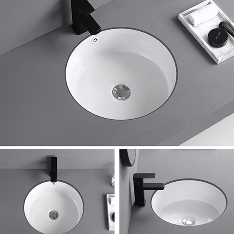 Traditional Undermount Vanity Sink Round Porcelain with Overflow Basin Sink Clearhalo 'Bathroom Remodel & Bathroom Fixtures' 'Bathroom Sinks & Faucet Components' 'Bathroom Sinks' 'bathroom_sink' 'Home Improvement' 'home_improvement' 'home_improvement_bathroom_sink' 1200x1200_81eff7bb-42a3-4d5f-a597-c42dadd835d8