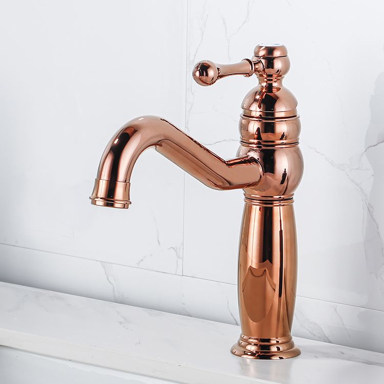 Traditional Vanity Sink Faucet Circular Single Lever Handle Vessel Sink Faucet Clearhalo 'Bathroom Remodel & Bathroom Fixtures' 'Bathroom Sink Faucets' 'Bathroom Sinks & Faucet Components' 'bathroom_sink_faucets' 'Home Improvement' 'home_improvement' 'home_improvement_bathroom_sink_faucets' 1200x1200_81f0515c-62ba-4687-84d0-a65dd483e396