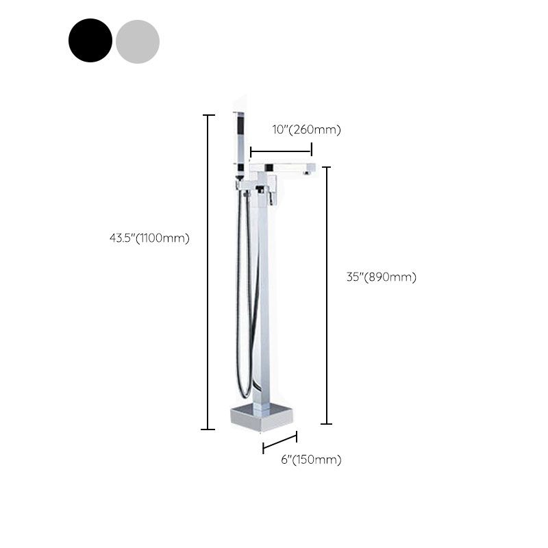 Modern Freestanding Tub Filler Trim Brass Floor Mounted with Risers Freestanding Faucet Clearhalo 'Bathroom Remodel & Bathroom Fixtures' 'Bathtub Faucets' 'bathtub_faucets' 'Home Improvement' 'home_improvement' 'home_improvement_bathtub_faucets' 1200x1200_81fcde85-661b-4cab-8cd1-8eca35831922
