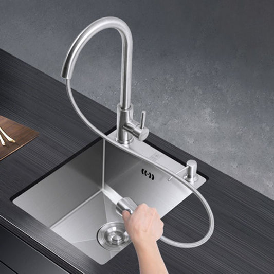Modern Style Kitchen Sink Stainless Steel Dirt Resistant 1 Holes Drop-In Kitchen Sink Clearhalo 'Home Improvement' 'home_improvement' 'home_improvement_kitchen_sinks' 'Kitchen Remodel & Kitchen Fixtures' 'Kitchen Sinks & Faucet Components' 'Kitchen Sinks' 'kitchen_sinks' 1200x1200_820598f3-9373-45df-8e84-d6e8dbd449cf