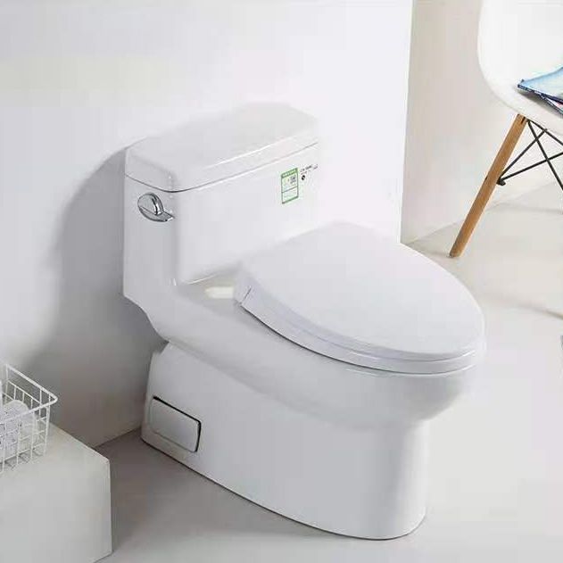 Modern Ceramic Siphon Jet Toilet Bowl Floor Mount Flush Toilet with Toilet Seat Clearhalo 'Bathroom Remodel & Bathroom Fixtures' 'Home Improvement' 'home_improvement' 'home_improvement_toilets' 'Toilets & Bidets' 'Toilets' 1200x1200_820ed4eb-457f-4f6d-9996-85d50c95ccce