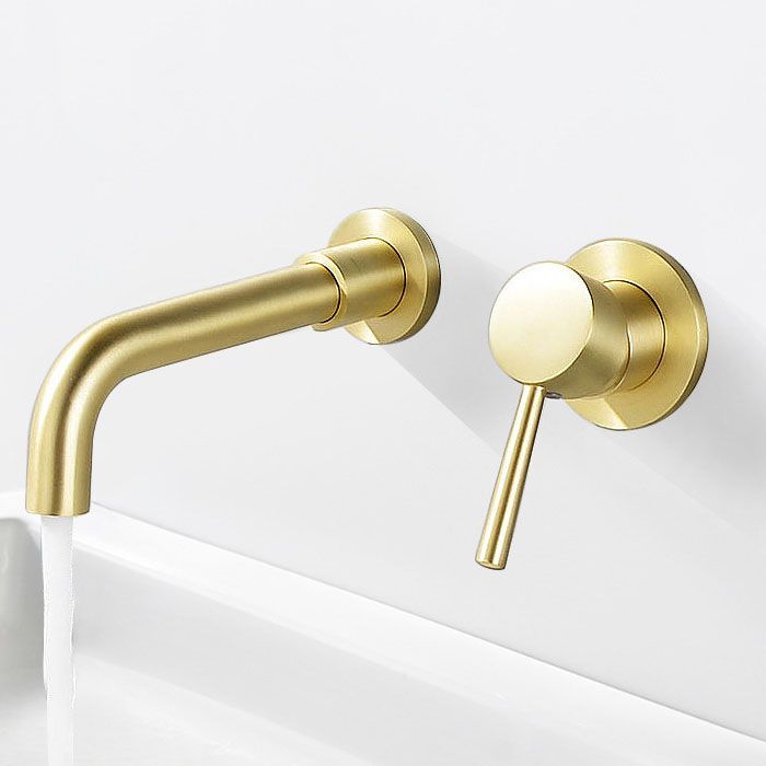 Wall Mounted Metal Tub Filler One Handle Rotatable Tub Faucet Trim Clearhalo 'Bathroom Remodel & Bathroom Fixtures' 'Bathtub Faucets' 'bathtub_faucets' 'Home Improvement' 'home_improvement' 'home_improvement_bathtub_faucets' 1200x1200_8213d94b-fe19-4239-98e7-e9ab58f85bf2